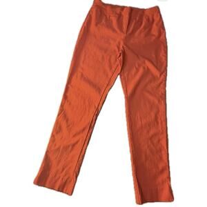 Chico’s Slimming Brigitte Ankle Womens size 1 US 8 Pull On Pants Dark Orange